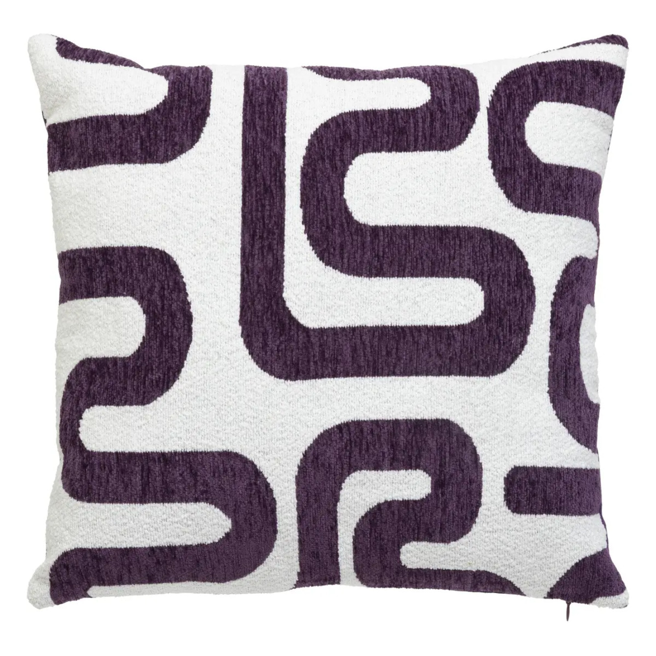 Coussin jacquard Safina violet 40x40cm