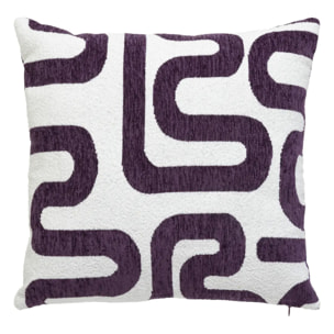 Coussin jacquard Safina violet 40x40cm