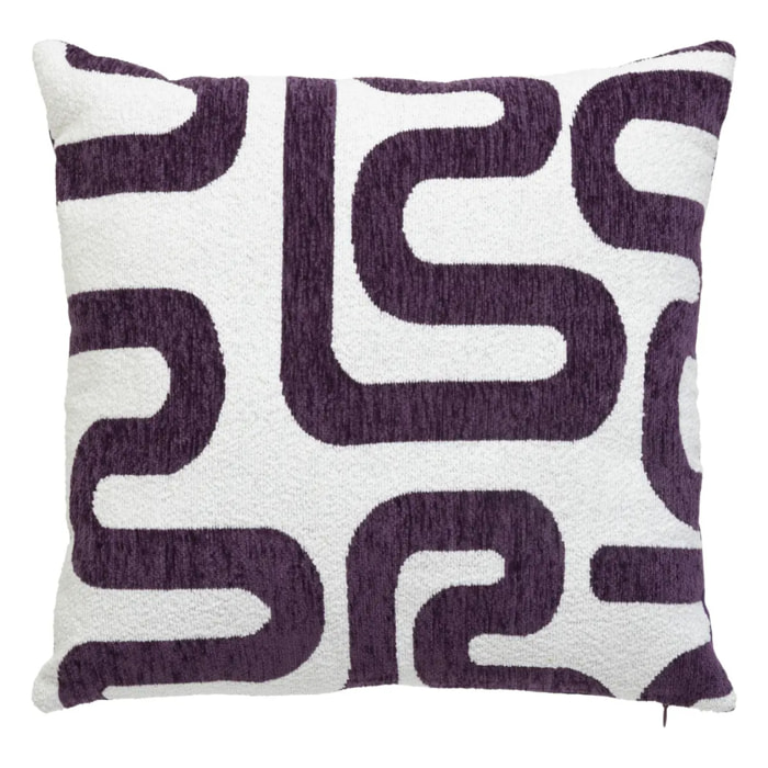 Coussin jacquard Safina violet 40x40cm