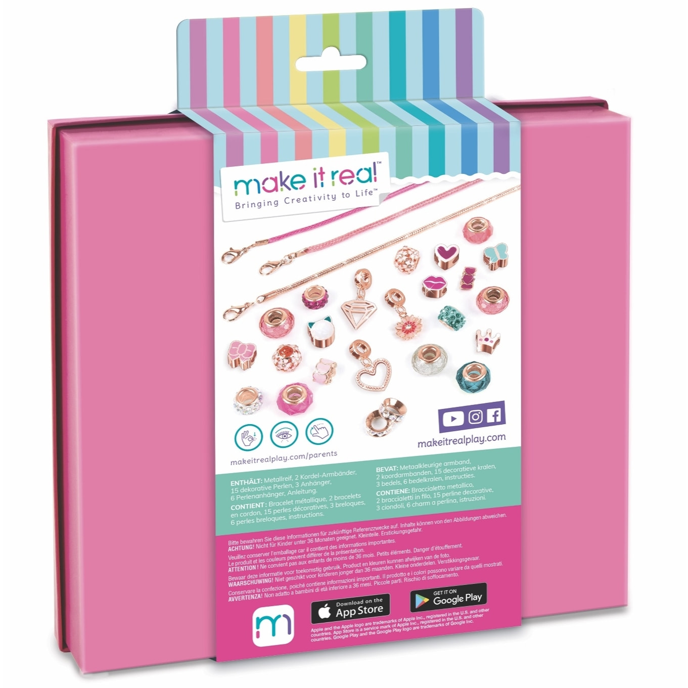 Braccialetti Halo Charms - Rosa