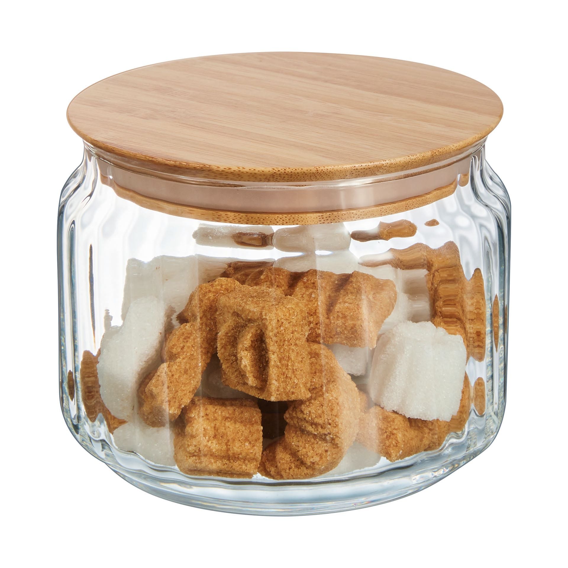 Pot de conservation 0.5L en verre avec couvercle bambou - Nova Jar - Luminarc