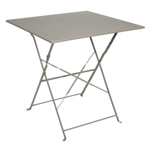 Table De Repas Pliante Palerme Taupe 70x70x71cm