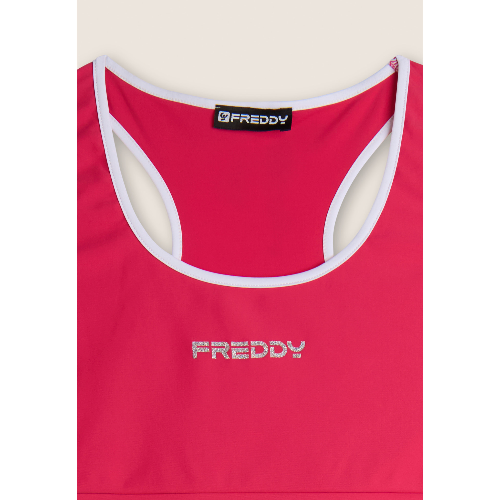 Reggiseno Sportivo con Supporto Medio e bordature a contrasto
