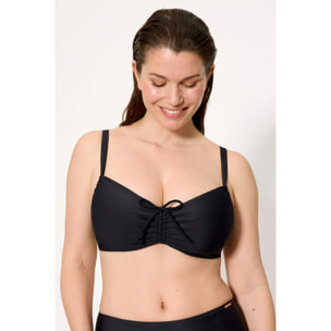 Top bikini contenitivo Nero