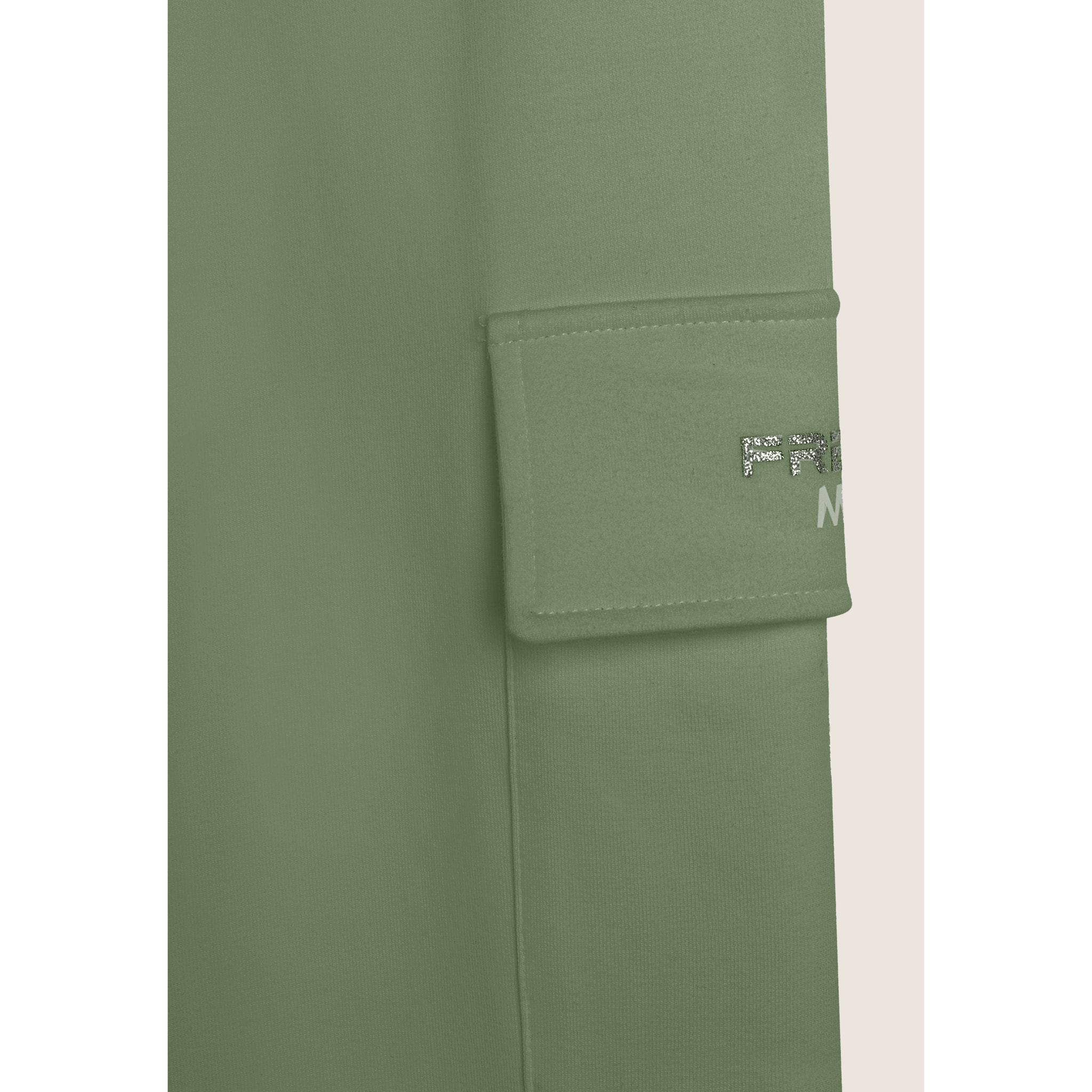 Pantaloni Cargo da donna in felpa garzata con fondo elastico