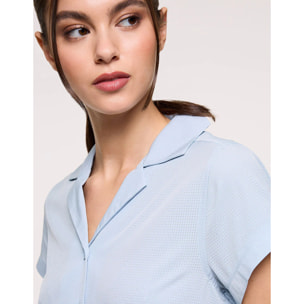 Camisa Manga Corta Azul Celeste - Nerini