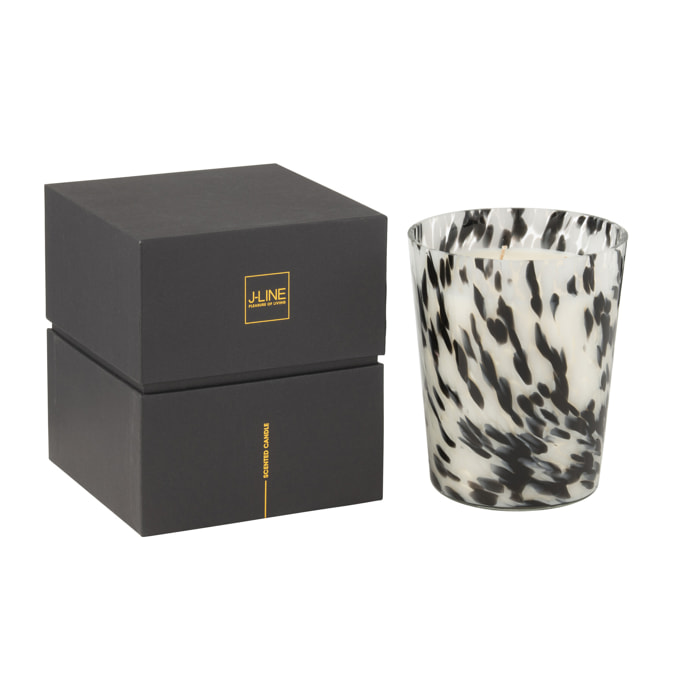 J-Line bougie parfumée Noa - Stone & Rock - noir/blanc - medium - 68H