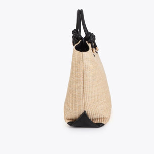 Borsa tote effetto rafia