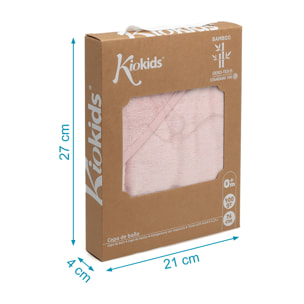 TOALLA BAMBÚ DE BAÑO PARA BEBÉS ROSA