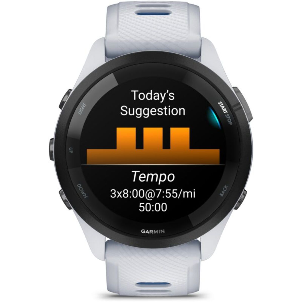 Montre connectée GARMIN Forerunner 265 Music BLANC / BLEU  AMOLED GPS IP6X