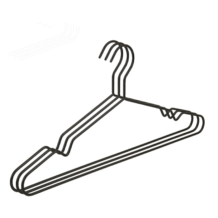 Juego de perchas metálicas extrafinas - Antideslizantes con muescas para tirantes - Resistentes y funcionales