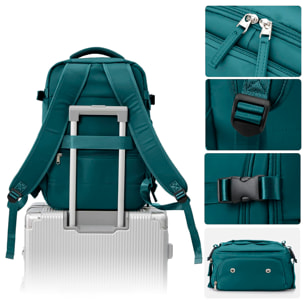 Zaino da cabina da viaggio ad alta capacità con multicompartimenti (scarpe,abbigliamento,portatile).