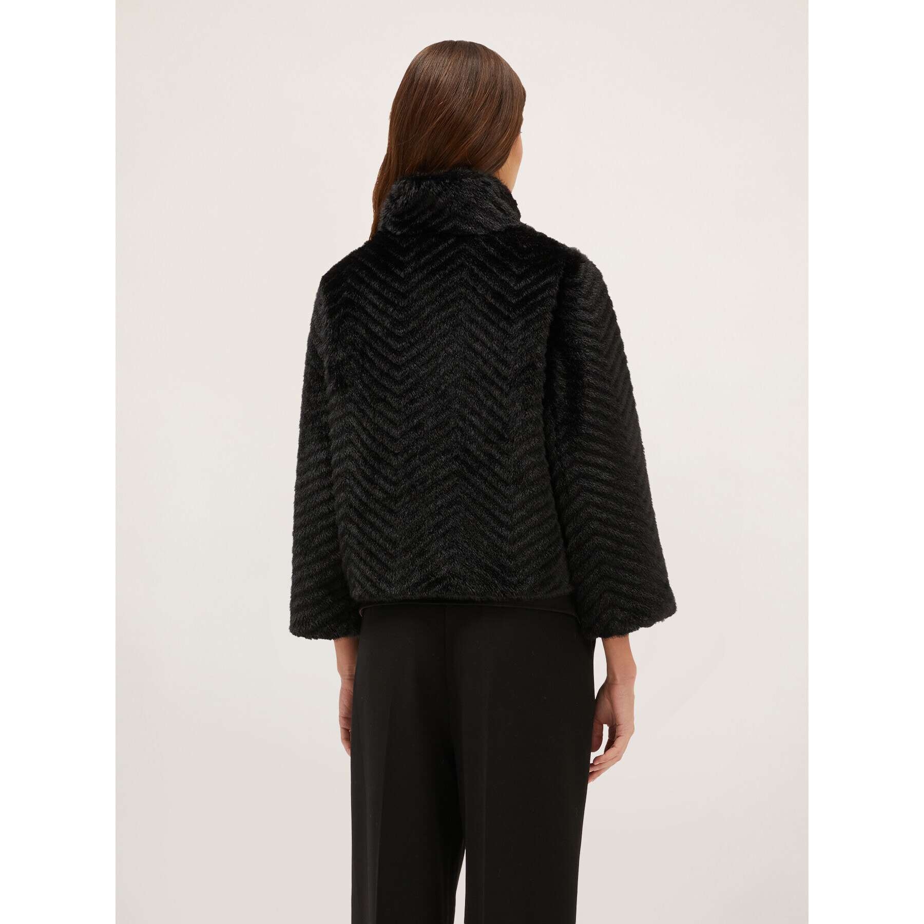 Motivi - Capa corta teddy corte espigado - Negro