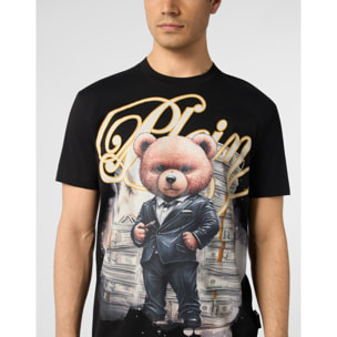 PHILIPP PLEIN Round Neck T-Shirt Teddy Tuxedo