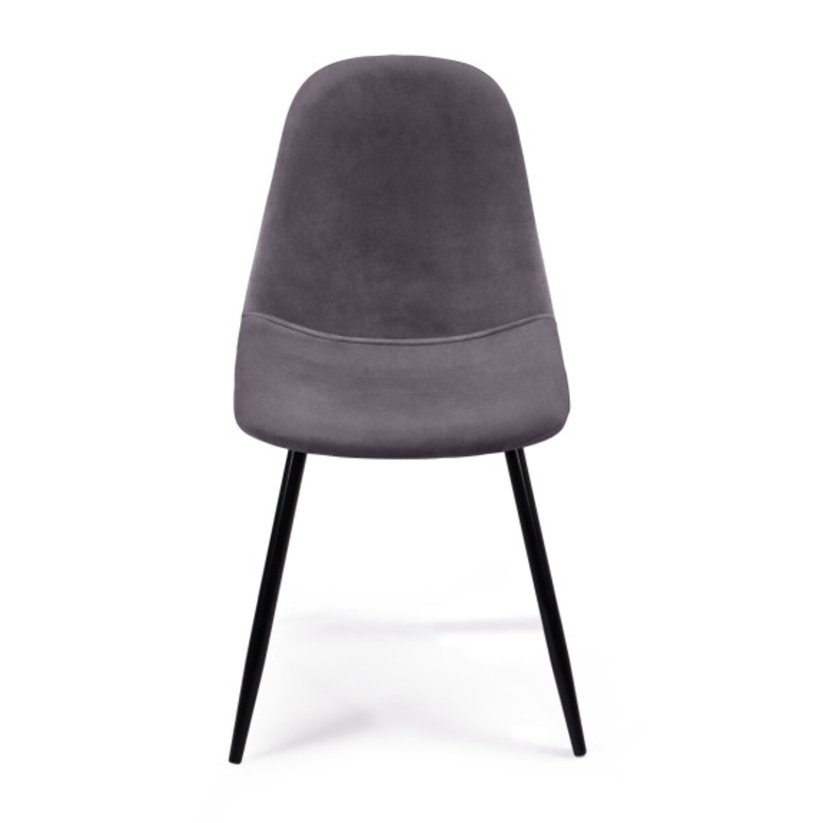 Chaises Sofia - Gris foncé - pied noir