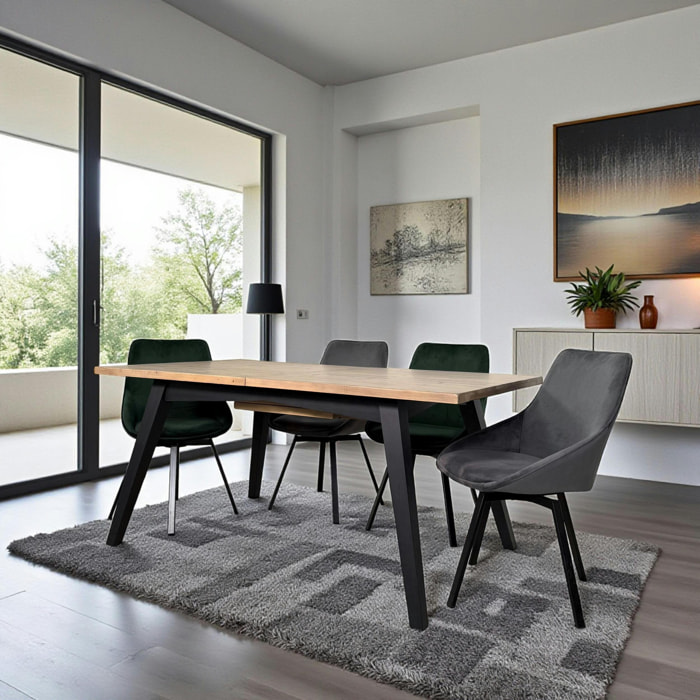 Table à manger extensible bois recyclé 170-220 cm VITTORIA
