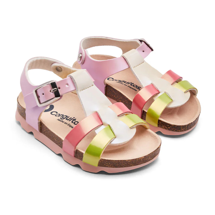 Sandalias de Niña Con Cierre Hebilla Multicolor
