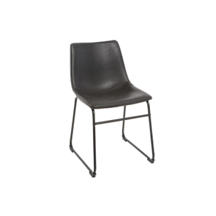 Chaises industrielles noires (lot de 2) NEW ROCK