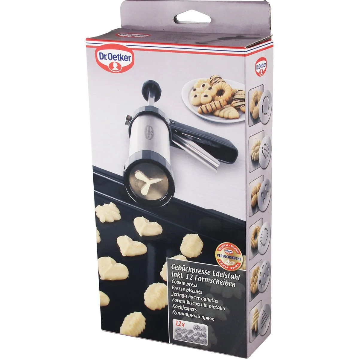 Presse-biscuit et 12 disques de motifs Dr.Oetker Baker Edition