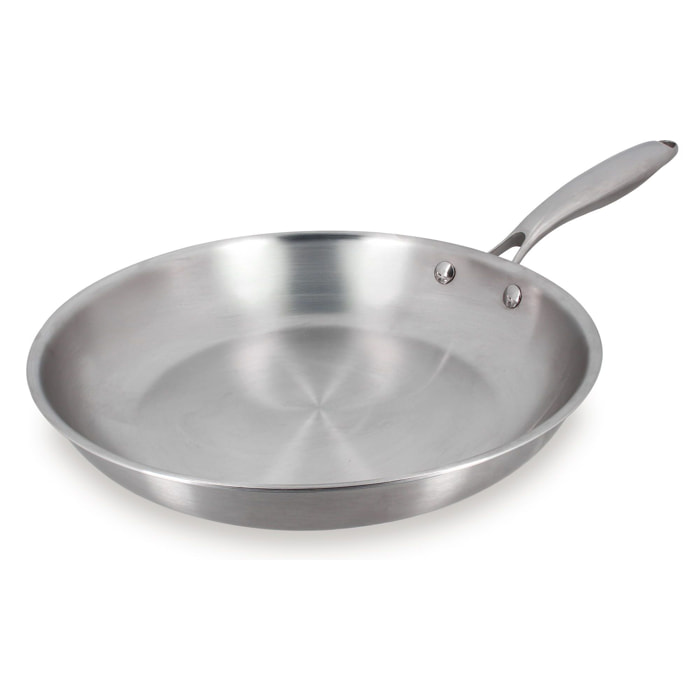 Poêle en acier inoxydable 30cm - tous feux TRINOX