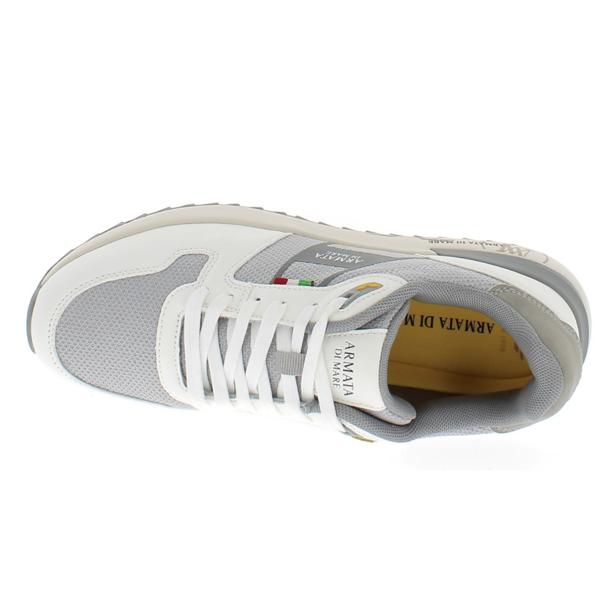 Armata di Mare Scarpe Uomo Sneakers Vintage Running con Soletta Rimovibile in Memory Foam AMU S25N717 Light Grey