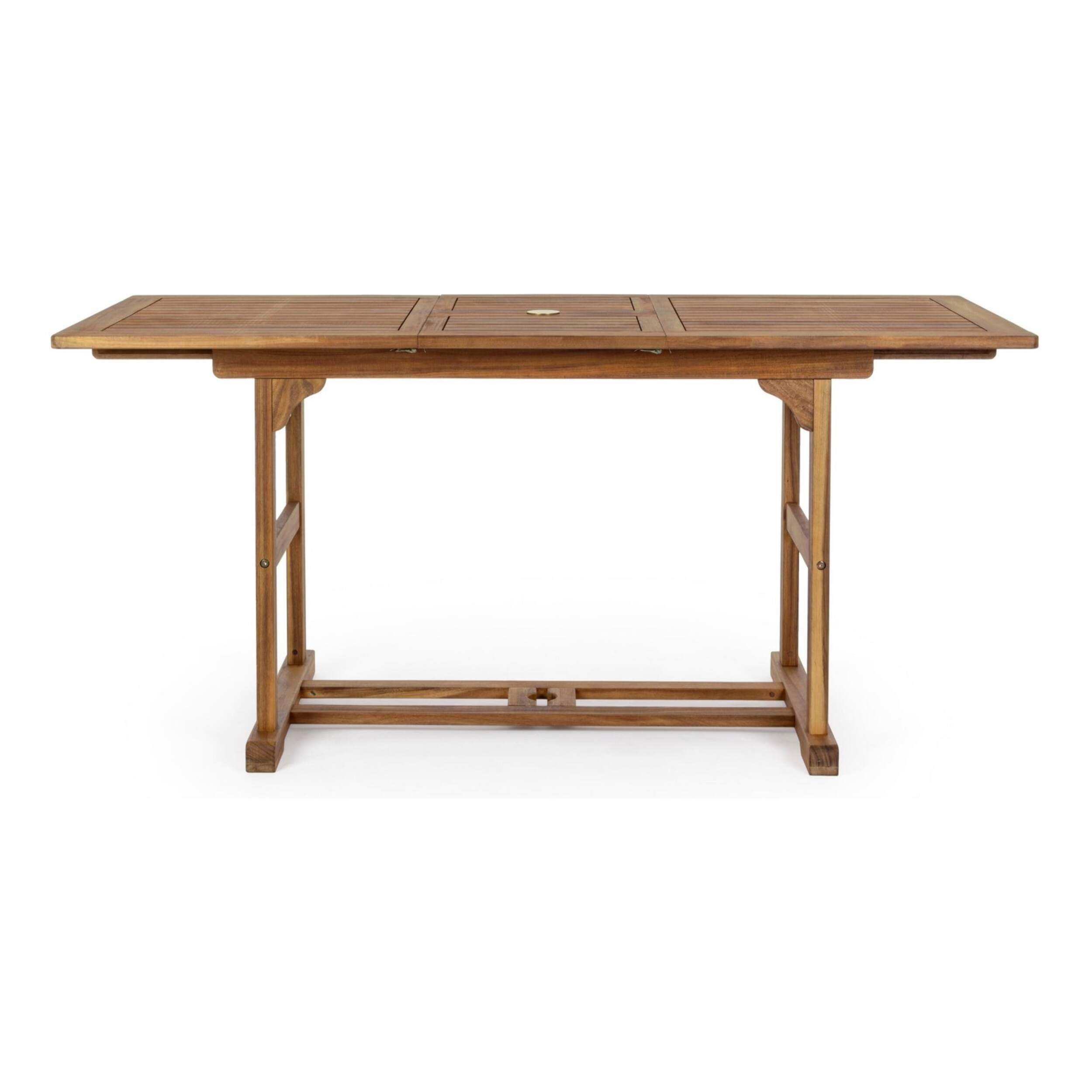 Tavolo allungabile NOEMI in legno di acacia, 120×70 cm – 160×70 cm