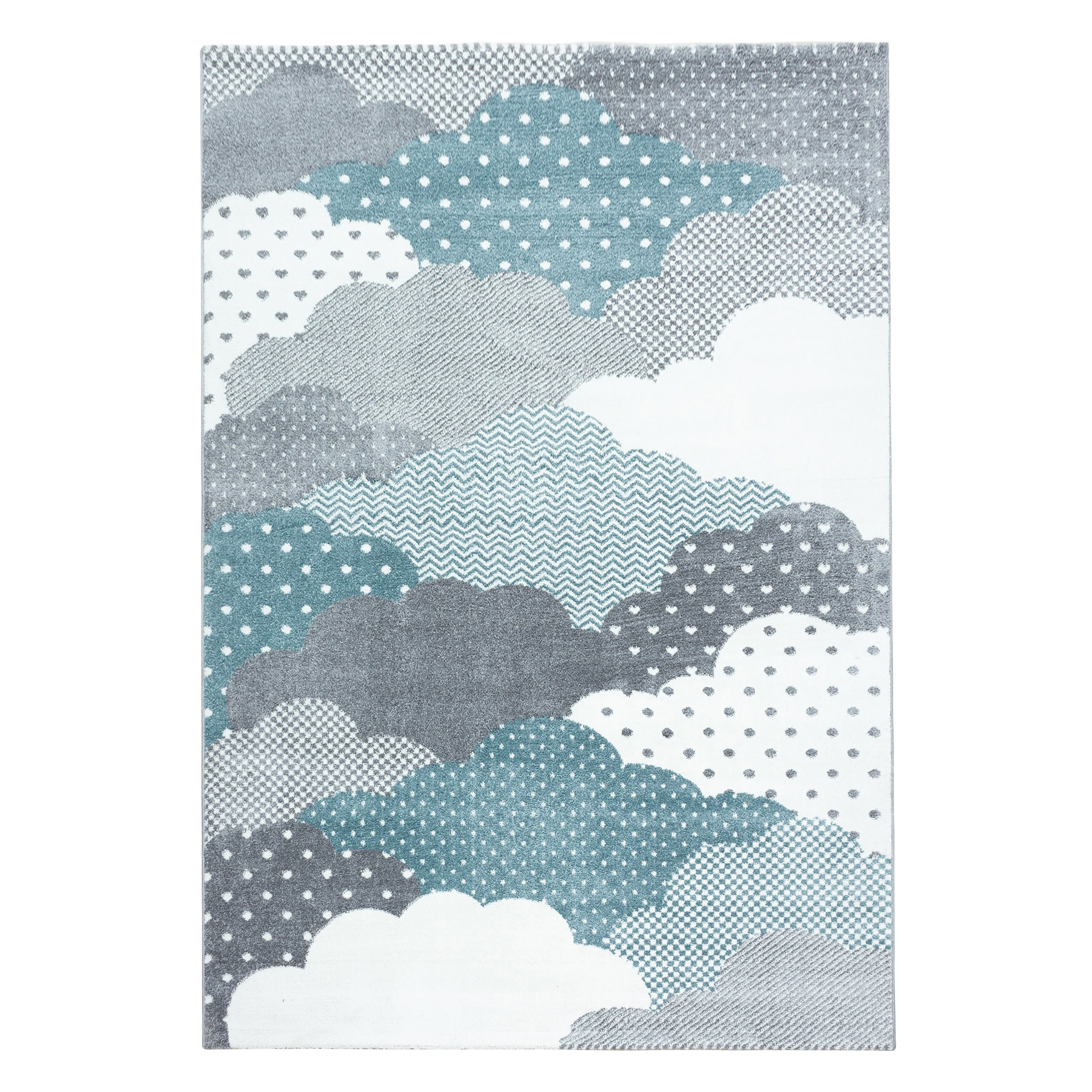 BAMBI - Tapis enfants à motif nuage bleu