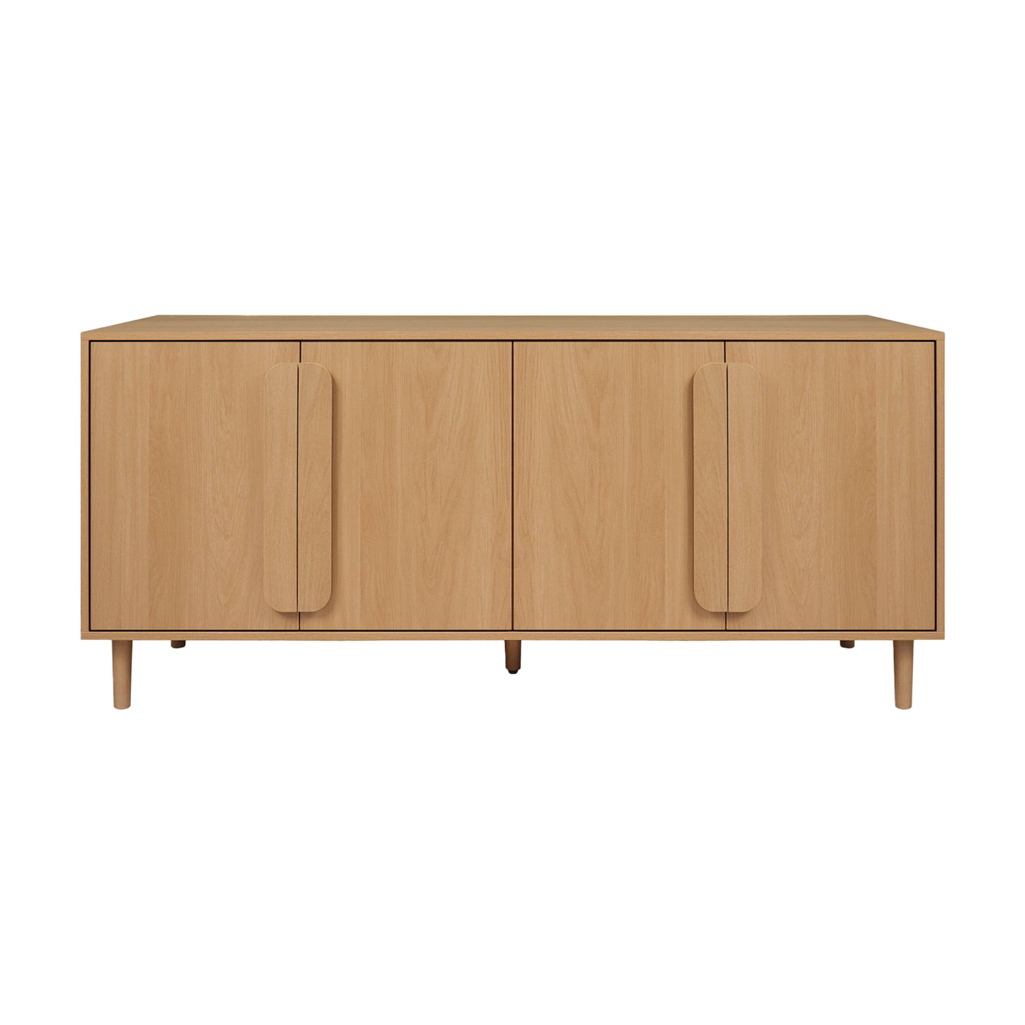Buffet vintage décor bois 4 portes 160cm JULIANA