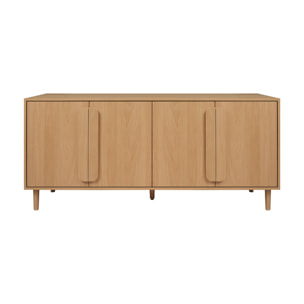 Buffet vintage décor bois 4 portes 160cm JULIANA