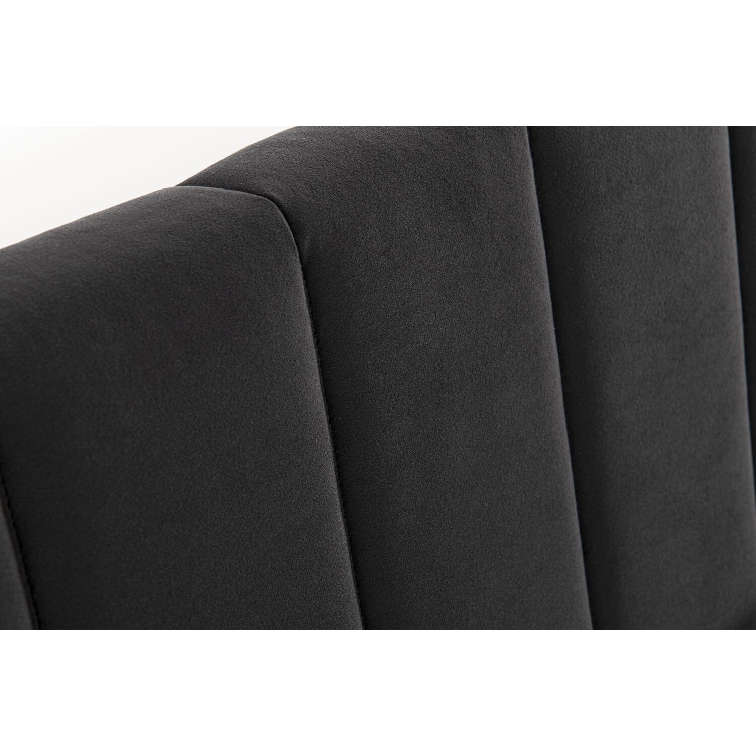 Lit 140x190 cm en velours noir DAKOTA