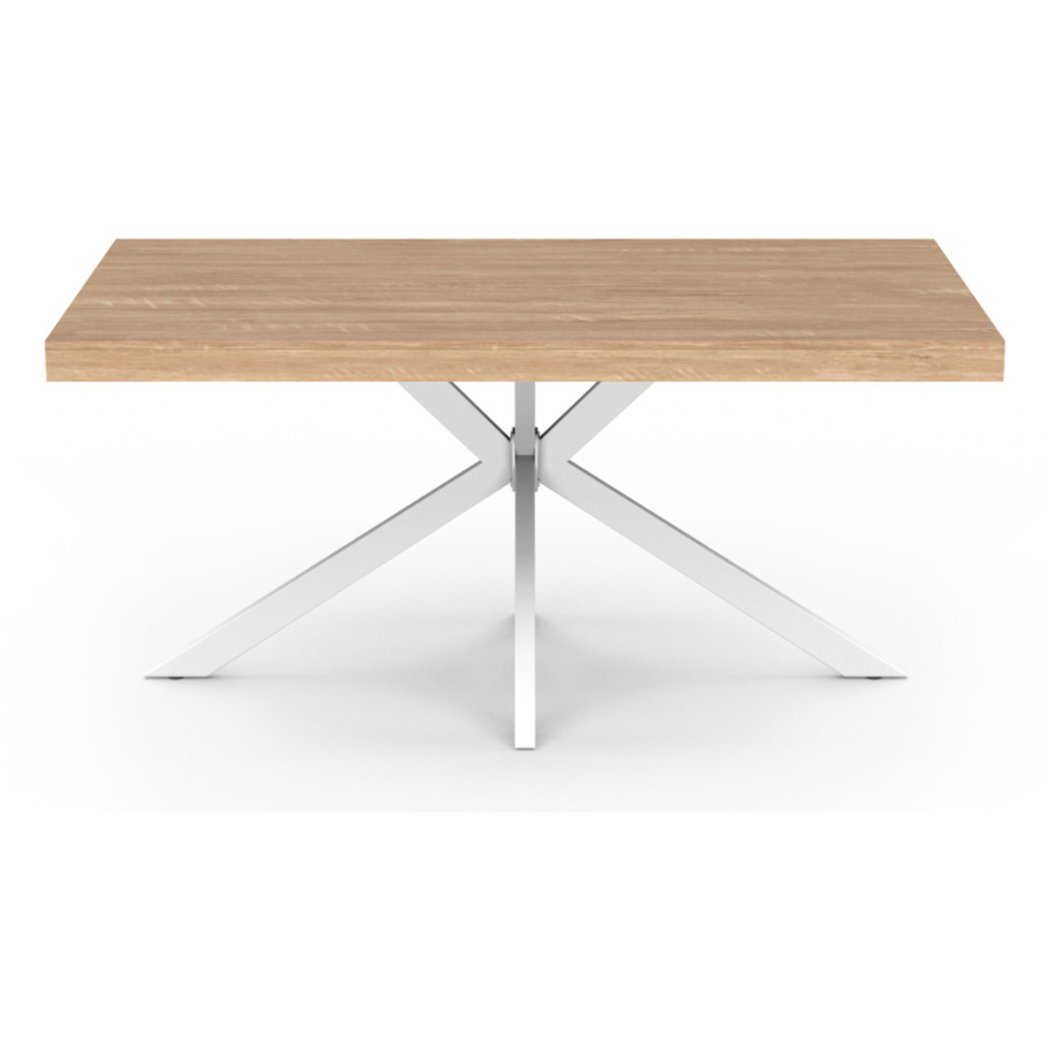 Table à manger Spider bois et blanc 160cm