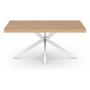 Table à manger Spider bois et blanc 160cm