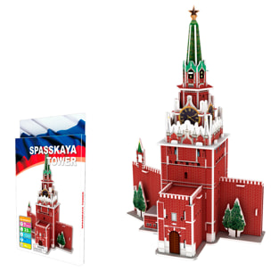 Puzzle 3D in cartone di Piazza Rossa a Mosca. 33 pezzi.