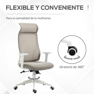 Silla de Oficina Ergonómica 64x61x120,9-128,9 cm Gris