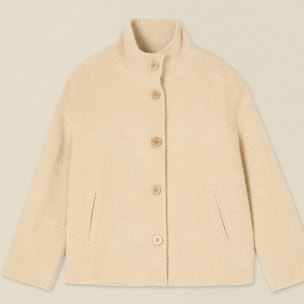 Oltre - Cappa in tessuto diagonale - Beige