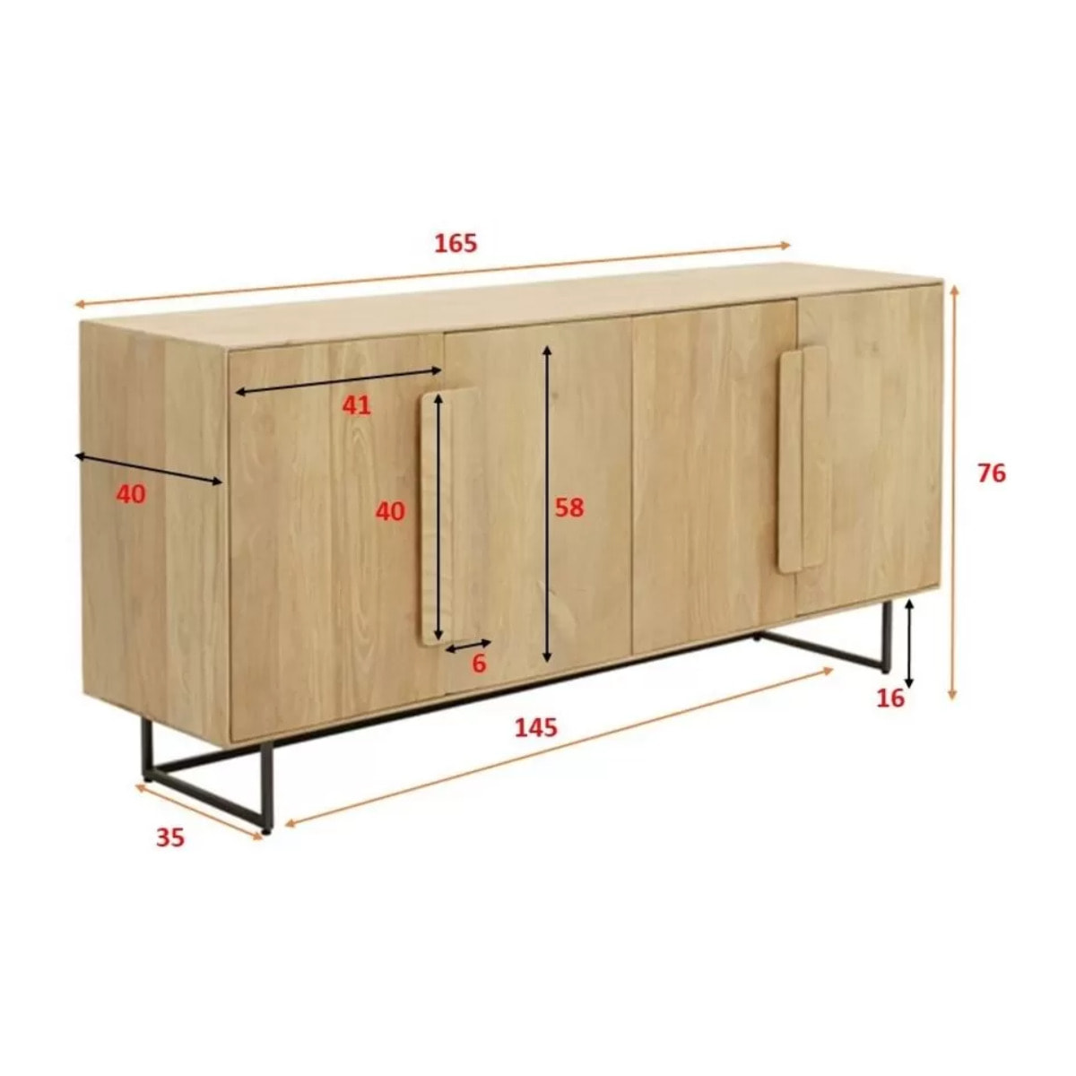 Buffet Mulino 4 portes Kare Design