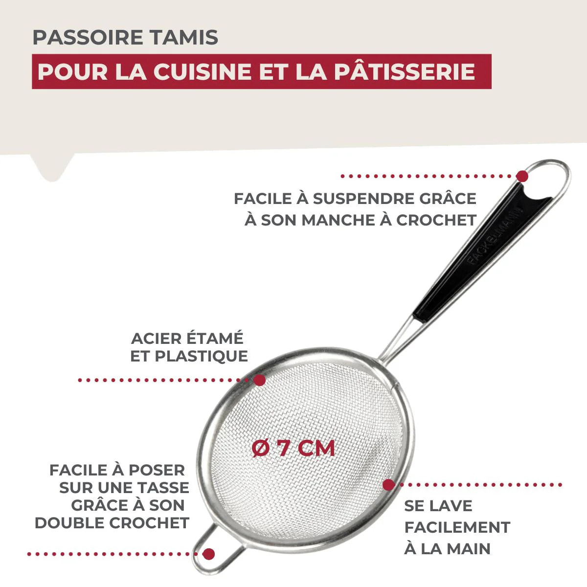 Petit chinois 7 cm de diamètre Fackelmann