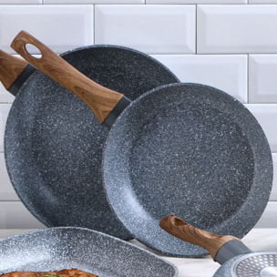 Juego de sarten con asador grill  y set de 3 utensilios de cocina SAN IGNACIO Daimiel