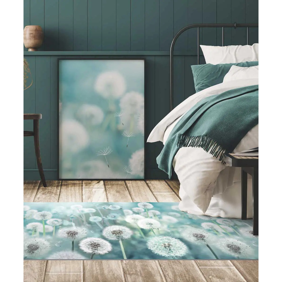 Passatoia cucina bagno ingresso multiuso, disegno fiori campo stile natura