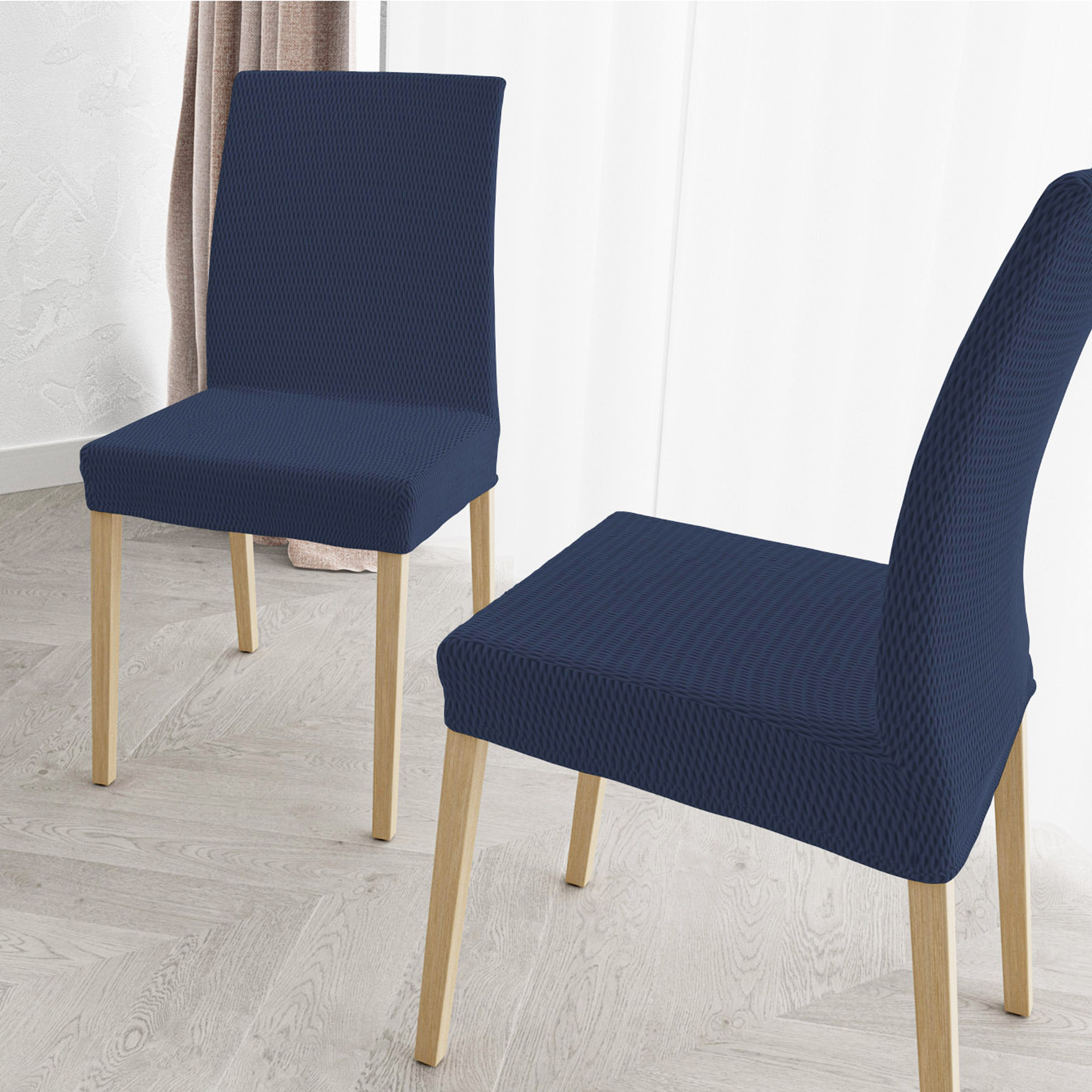 COPPIA VESTISEDIA CON SCHIENALE FASHIONABLE, Microfibra/Cotone/Elastan - BLU SCURO