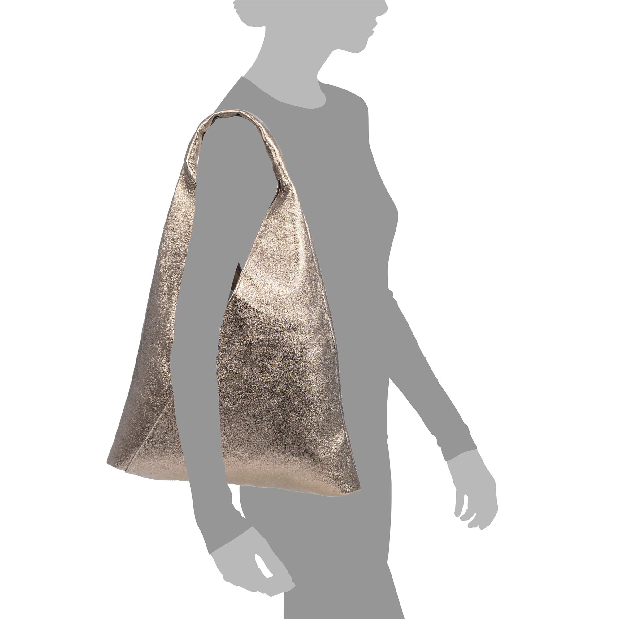 Agnana borsa shopper donna. Pelle scamosciata autentica lucida.