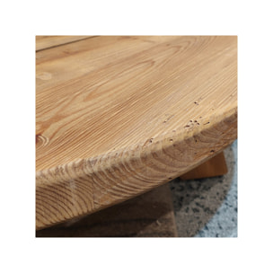Table basse ronde D.60cm en bois recyclé - ORIGIN
