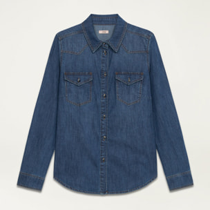 Oltre - Camicia in denim - Blu