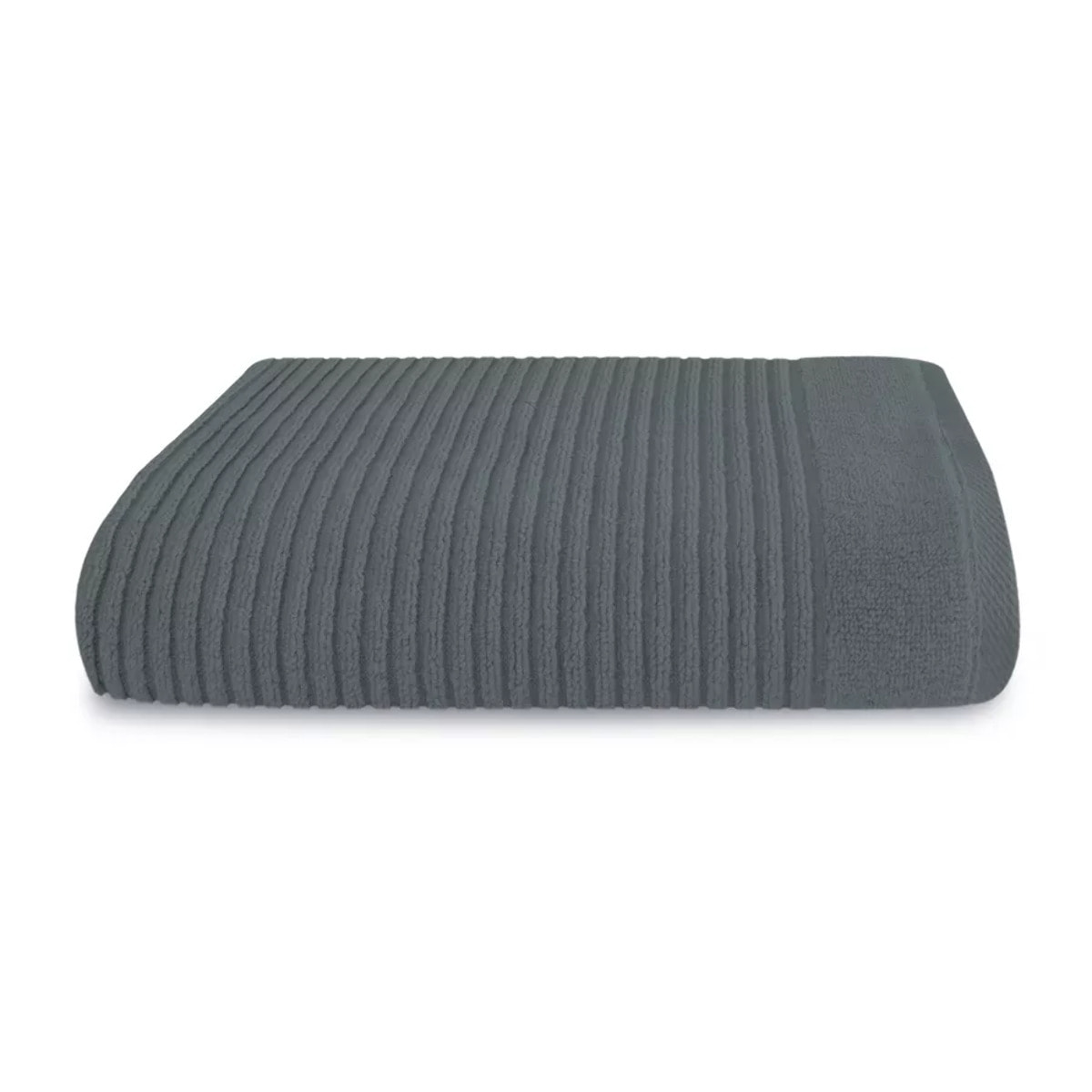 Serviette eponge pur coton 575 g/m² uni anthracite Vitae titane