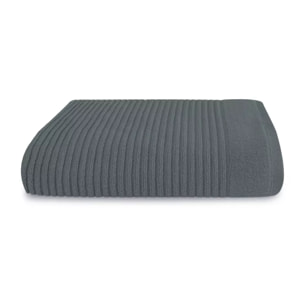 Serviette eponge pur coton 575 g/m² uni anthracite Vitae titane