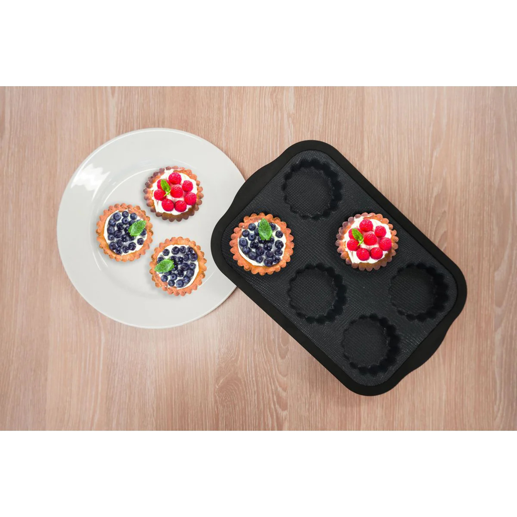 Moule 6 tartelettes 28 x 18 cm Zenker Silicone fibre de verre