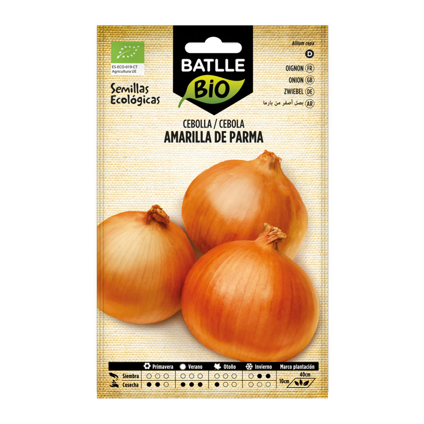 Semillas de Cebolla amarilla de Parma ecológicas Batlle
