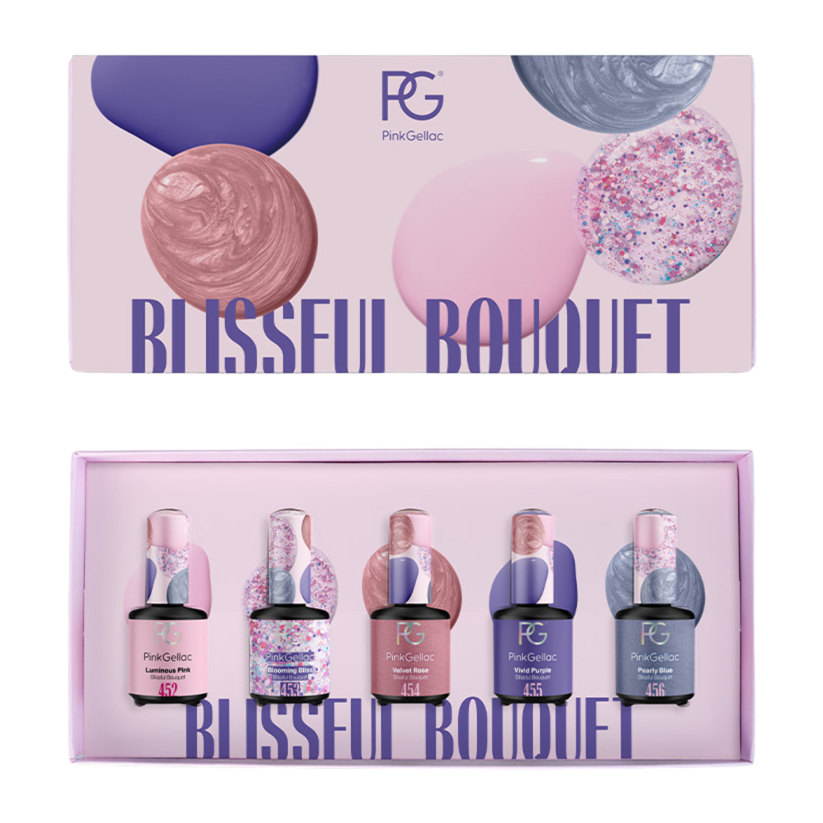 Set vernis semi-permanent - Blissful Bouquet - 5x 15 ml