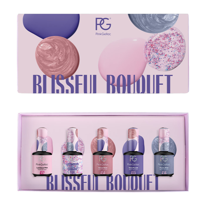 Set vernis semi-permanent - Blissful Bouquet - 5x 15 ml