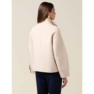 Oltre - Abrigo corto mezcla de lana - Beige